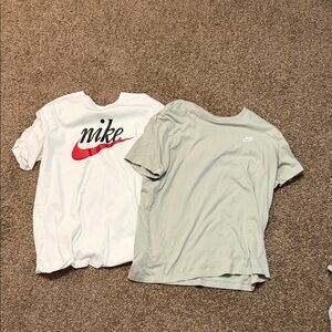 Nike men’s  White and Light Green Tees